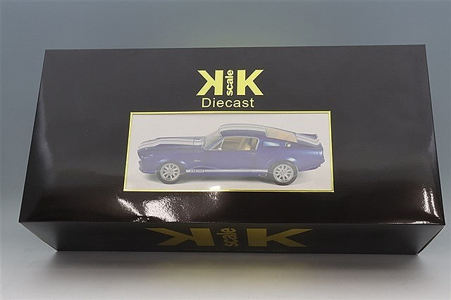 KK Scale KKDC120174 1/12 Ford Mustang Shelby GT500 1967 Blue Met White Diecast