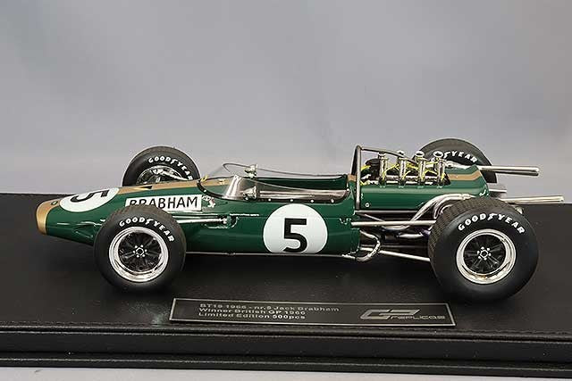 TOPMARQUES GRP116C 1/18 Brabham BT19 1966 British GP Winner #5 Resin