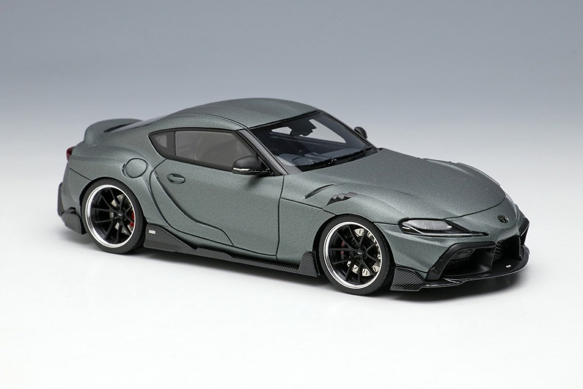 Make Up EIDOLON EM663B 1/43 TOM'S GR Supra Tourer Storm Grey 2022 Edition