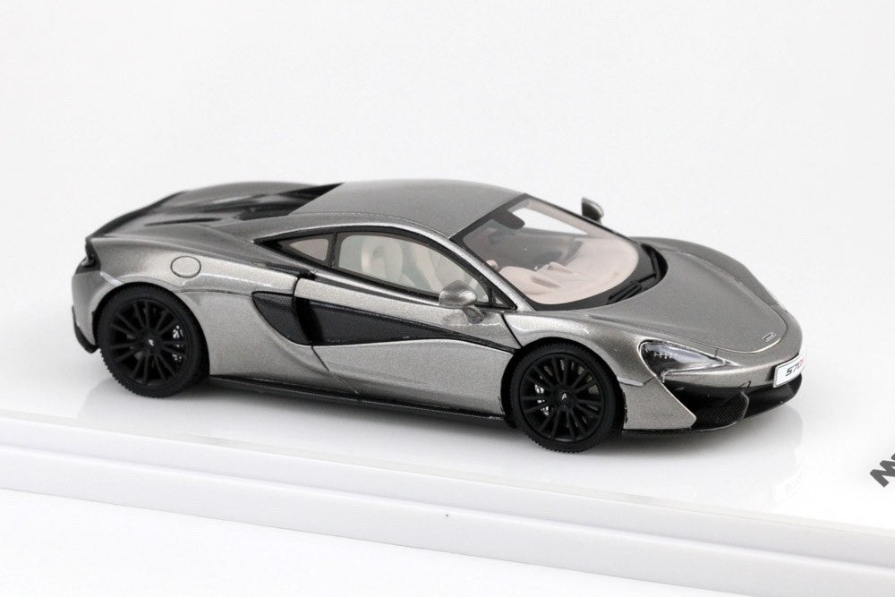 TSM Model TSM154374 1/43 McLaren 570S 2015 Blade Silver Resin Model Car