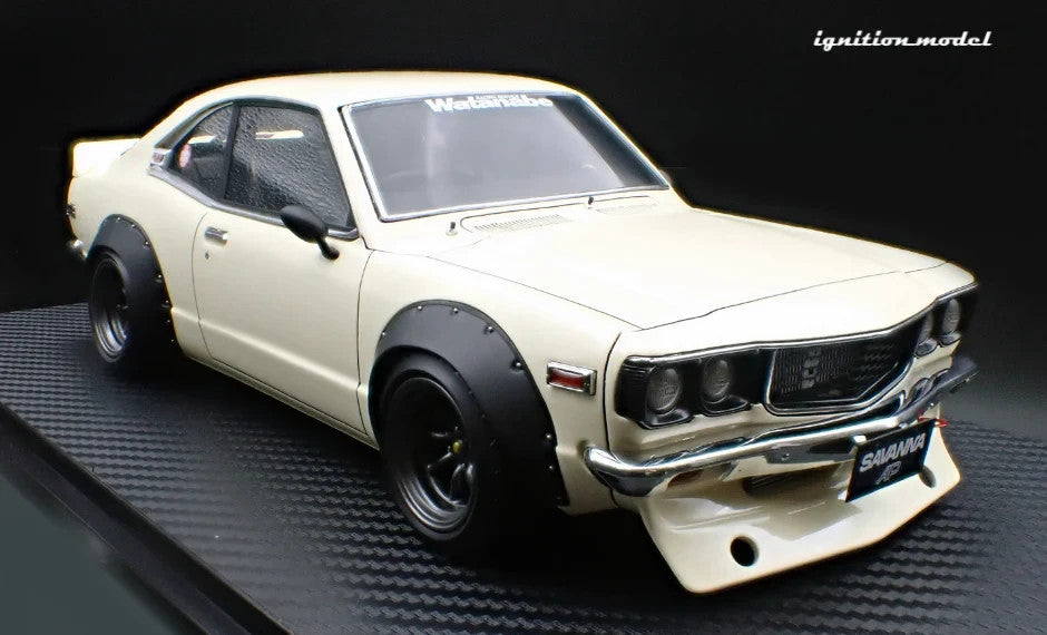 Ignition Model IG3730 1/18 Mazda Savanna RX-7 S124A Semi Works White Resin