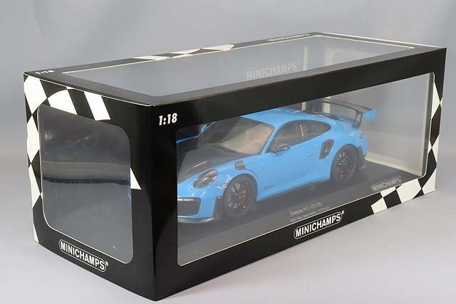 Minichamps MC155068308 1/18 Porsche 911 GT2 RS 2018 Blue / Black Wheels