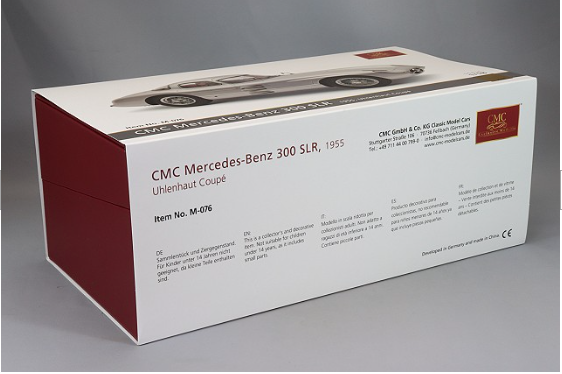 CMC CMC-076 1/18 Mercedes-Benz 300 SLR Coupe Gullwing 1955 Silver Diecast