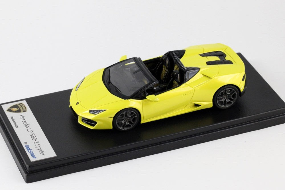 Looksmart LS464A 1/43 Lamborghini Huracan LP580-2 Spyder Giallo Tenerife Resin