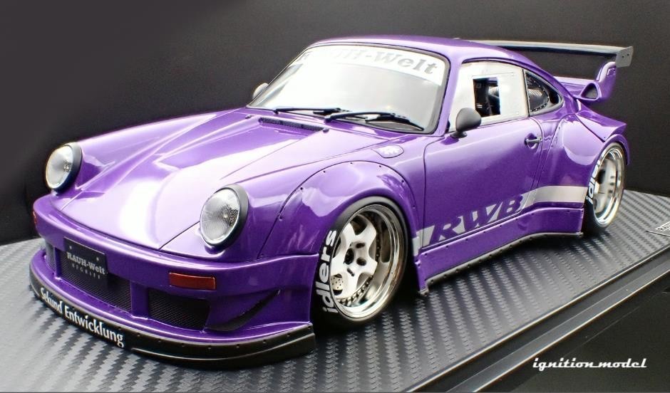 Ignition Model IG3698 1/18 Porsche 911 RWB 930 Purple WORK Meister S1