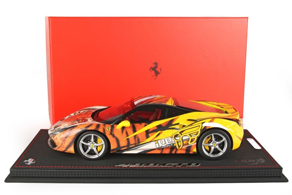 BBR P18221V 1/18 Ferrari 488 GTB IPE Tiger 2015 Giallo Modena Yellow Ltd 100pcs