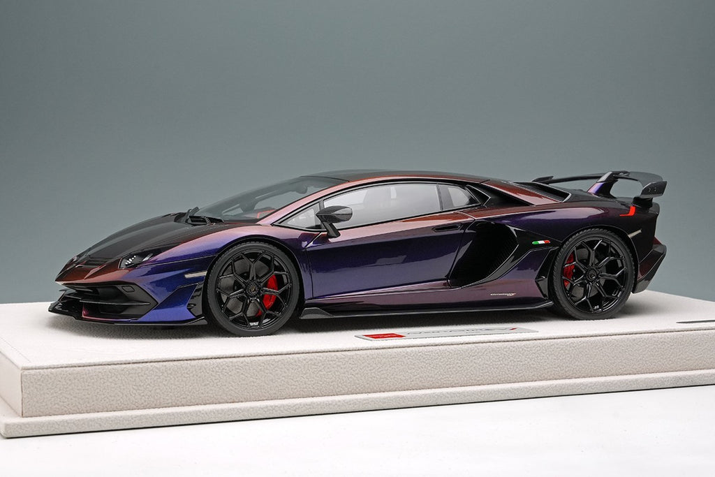 Make Up EIDOLON EML025J 1/18 Lamborghini Aventador SVJ 2018 Blu Hal LeirionWheel