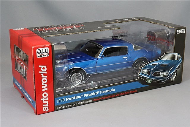 American Muscle KS-AMM1331 1/18 Pontiac Firebird 1978 Blue Diecast