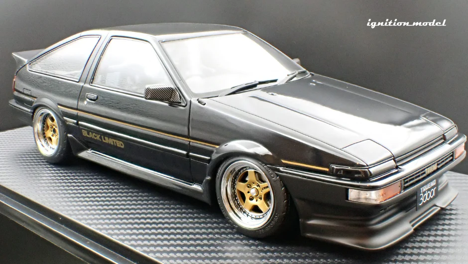 Ignition Model IG3490 1/18 Toyota Sprinter Trueno AE86 Black Limited Resin