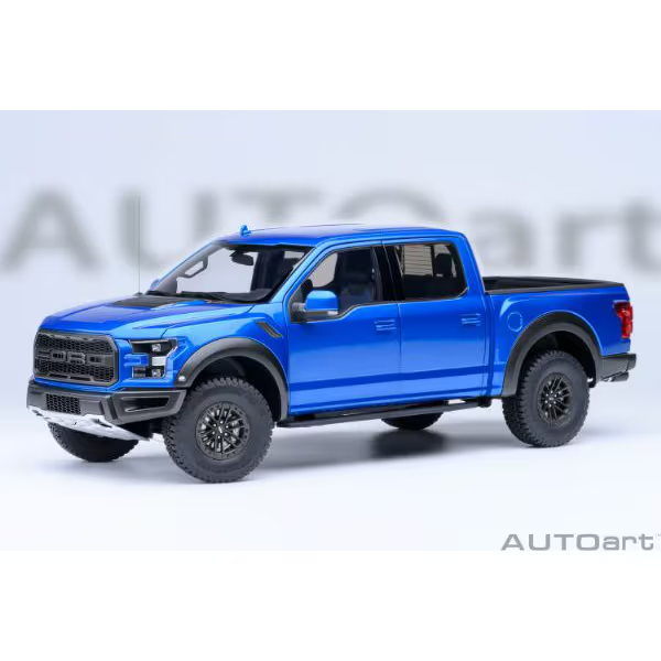 AUTOart 72949 1/18 Ford F-150 Raptor SuperCrew 2019 Blue Diecast