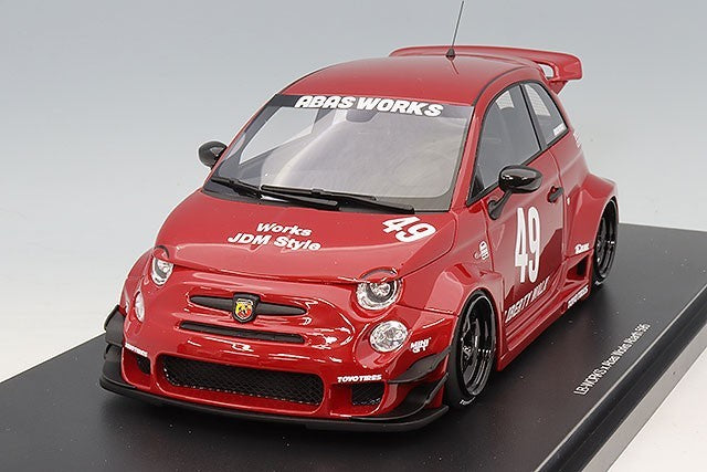 TOP SPEED TS0613 1/18 Abarth 595 LB-WORKS x Abas Works Red