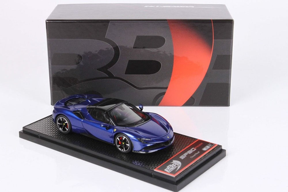 BBR BBRC249B 1/43 Ferrari SF90 Spider Closed Roof Blue Electric Metal Ltd 50pcs