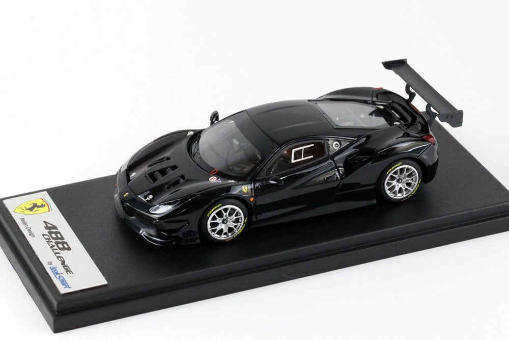Looksmart LS476D 1/43 Ferrari 488 Challenge 2017 Nero Black Race Car Resin