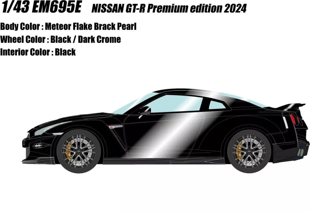 Make Up Eidolon EM695E 1/43 Nissan GT-R Premium Edition 2024 Meteor Flake Black