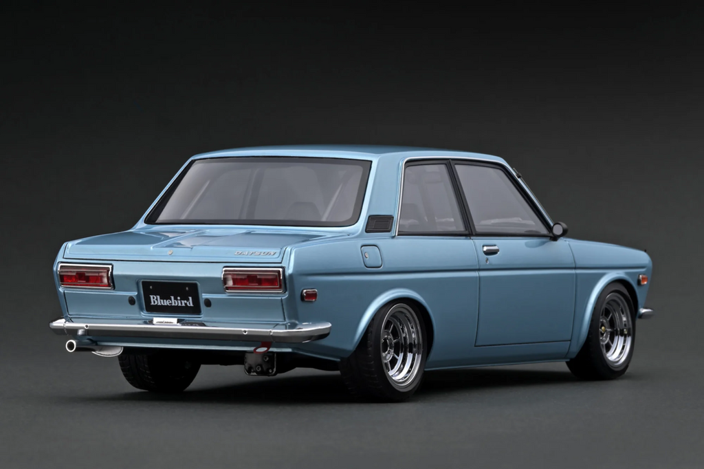 Ignition Model IG3307 1/18 Datsun Bluebird 510 2-Door Hayashi Light Blue Resin
