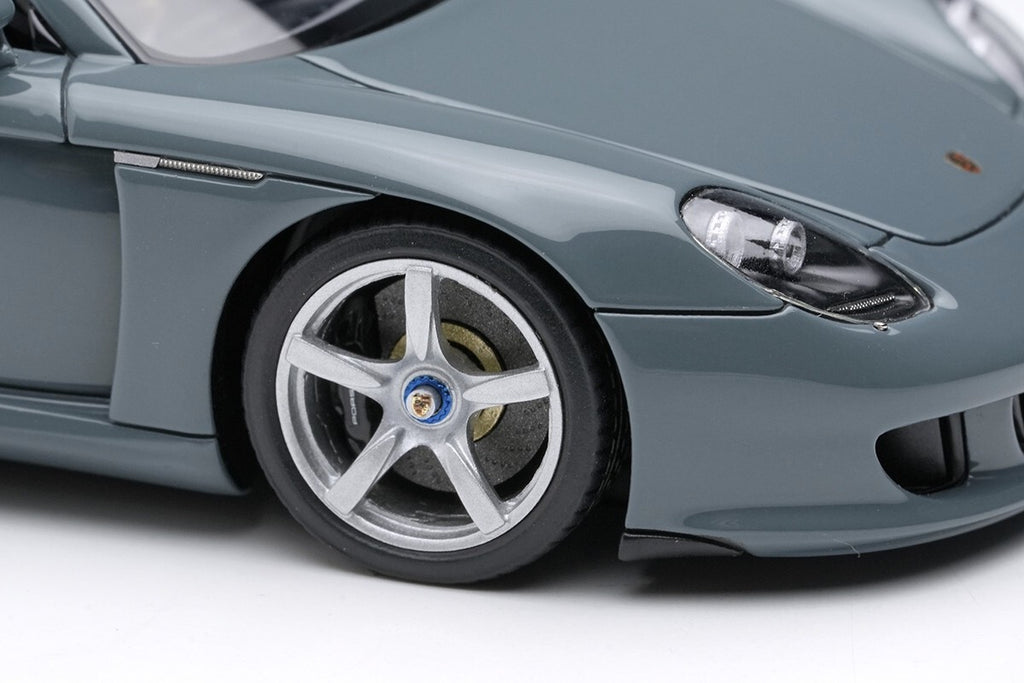 EIDOLON EM567C 1/43 Porsche Carrera GT 2004 Slate Grey Rear Wing Up Resin Model