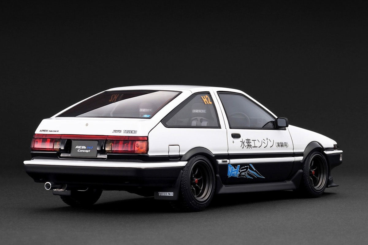 Ignition Model IG3809 1/18 Toyota Sprinter Trueno AE86 H2 White/Black Resin