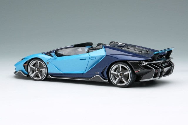 EIDOLON EM783E 1/43 Lamborghini Centenario Roadster LP770-4 Rear Wing Up Blu
