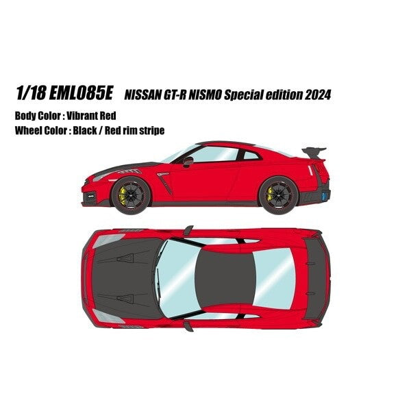Make Up EIDOLON EML085E 1/18 NISSAN GT-R NISMO Special edition 2024 Vibrant Red