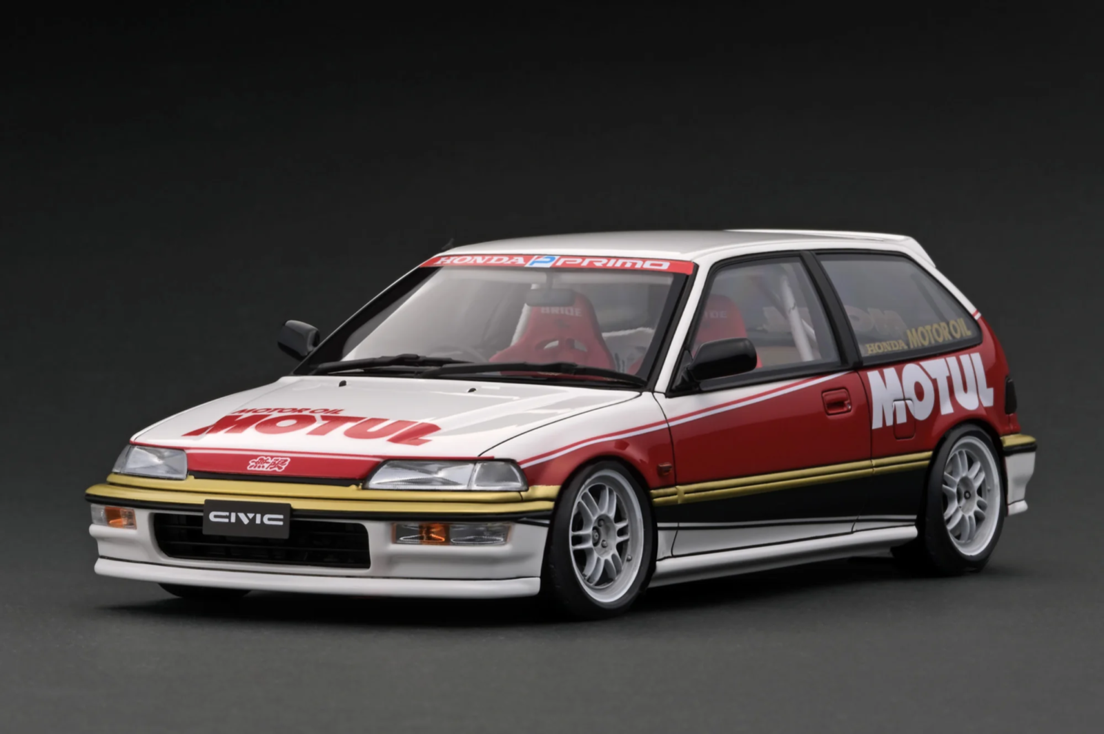 Ignition Model IG3123 1/18 Honda Civic SiR EF9 Circuit White/Red Resin