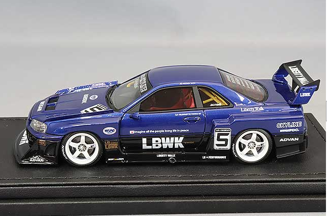 Ignition IG2852 1/43 Nissan LB-ER34 SuperSil Skyline Advan Blue/Black
