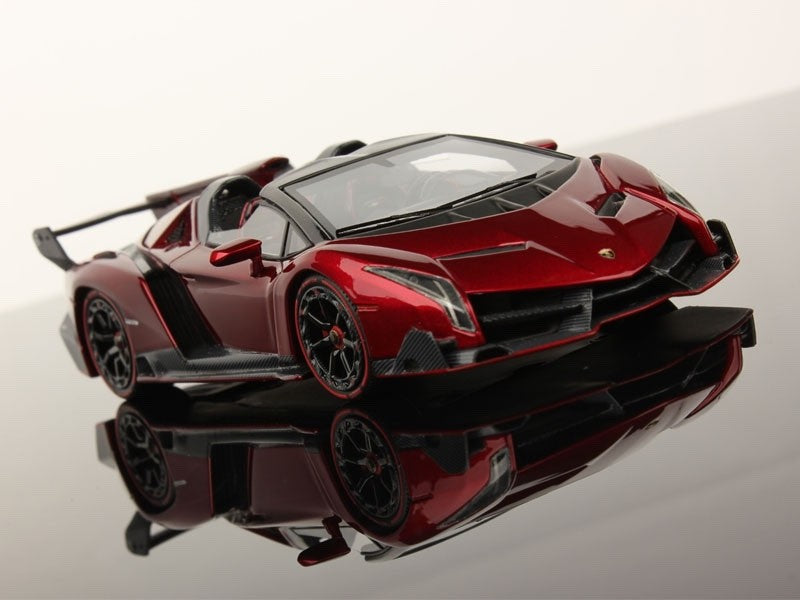 Looksmart LS429A 1/43 Lamborghini Veneno Roadster Rosso Veneno Red Resin