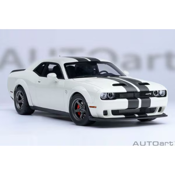 AUTOart 71766 1/18 Dodge Challenger SRT Super Stock 2023 White Diecast