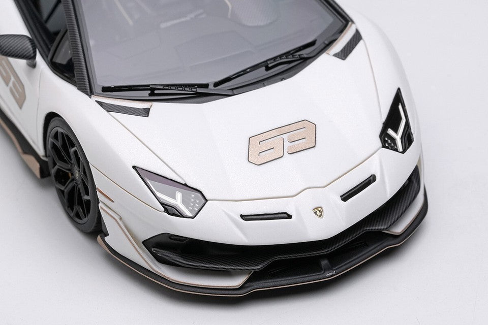 EIDOLON EM517F 1/43 Lamborghini Aventador SVJ 63 Roadster 2019 Bianco Phanes