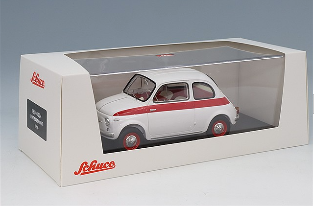 Schuco SC18U00024 1/18 Fiat 500 Sport 1958 White Resin