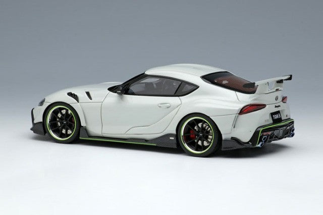 EIDOLON EM595C 1/43 TOM'S GR Supra 2020 White Metallic Limited 50pcs