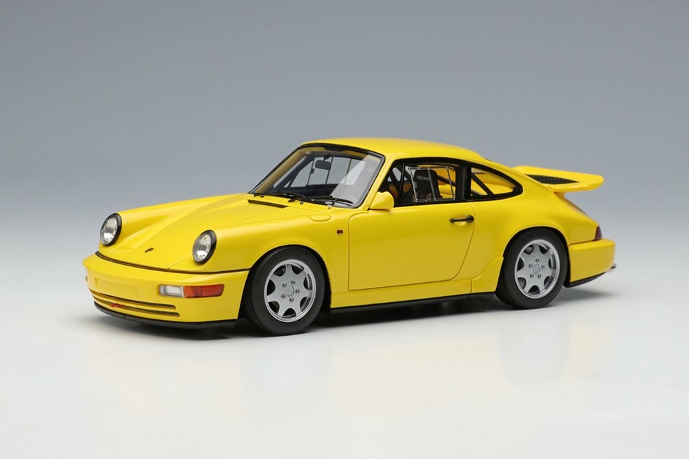Make Up VISION VM164B 1/43 Porsche 911 Carrera 4 Lightweight Speed Yellow 1990