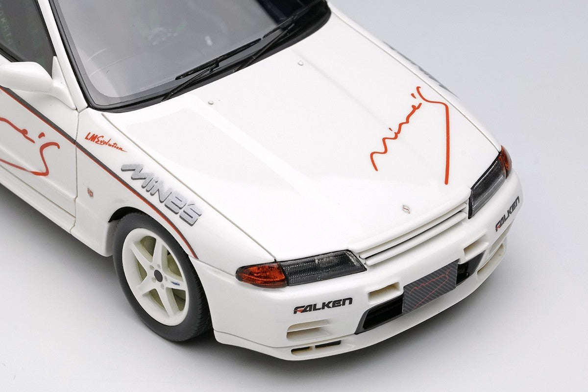 Make Up EIDOLON EM644B 1/43 Mines Skyline GT-R BNR32 N1 White 5-Spoke Wheels