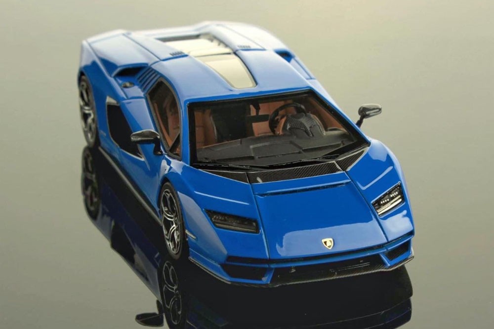 Looksmart LS529H 1/43 Lamborghini Countach LPI800-4 2021 Blue Hybrid V12 Resin
