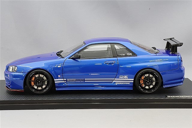 Ignition Model IG3641 1/18 RWB TOP SECRET 34GT-R (BNR34) Blue Metallic Resin