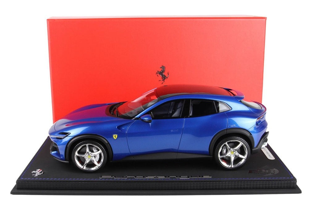 BBR P18219GV 1/18 Ferrari Purosangue 2022 Blu Corsa Blue Resin Limited 84pcs w/D
