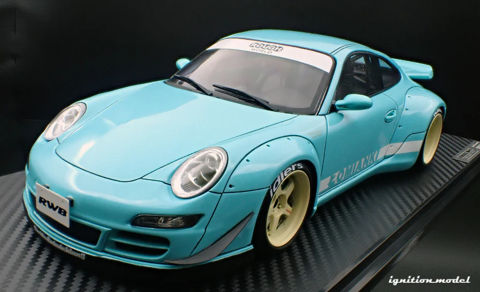 Ignition Model IG3257 1/18 RWB Porsche 911 997 Rauh-Welt Light Green Resin