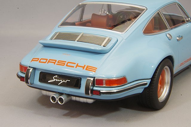 KK Scale KKDC180441 1/18 Porsche Singer 911 Coupe Light Blue Diecast