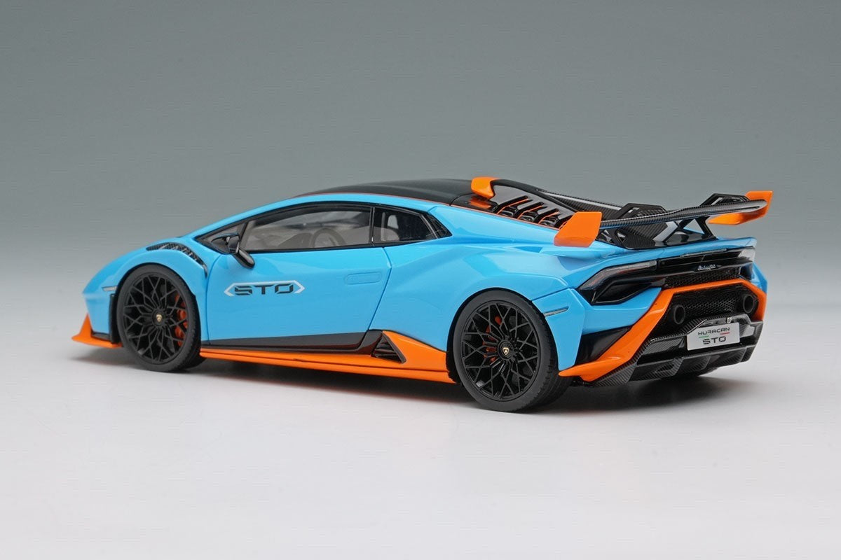 Make Up EIDOLON EM737A 1/43 Lamborghini Huracan STO 2021 Blue/Orange Resin