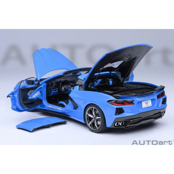 AUTOart 71281 1/18 Chevrolet Corvette C8 Stingray Z51 Rapid Blue Diecast