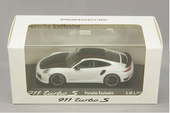 Minichamps WAX20130026 1/43 Porsche 911 Turbo S White/Black Diecast