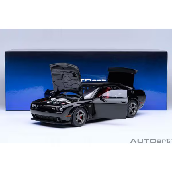 AUTOart 71765 1/18 Dodge Challenger SRT Super Stock 2023 Black Diecast