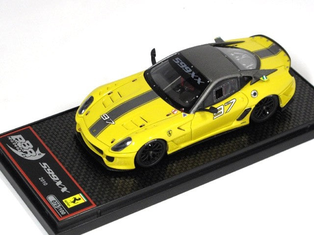 BBR BBRC042L 1/43 Ferrari 599XX #97 Valencia 2010 Giallo Modena Grey Resin Rare
