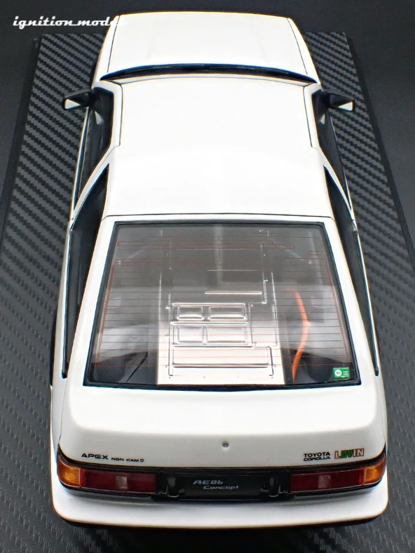 Ignition Model IG3807 1/18 Toyota Corolla Levin AE86 BEV White/Black Resin