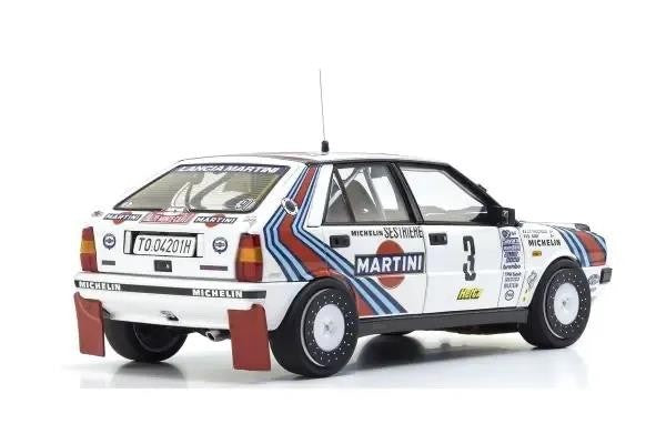 Kyosho KS08960F 1/18 Lancia Delta HF 4WD Monte Carlo Rally 1988 #3 White