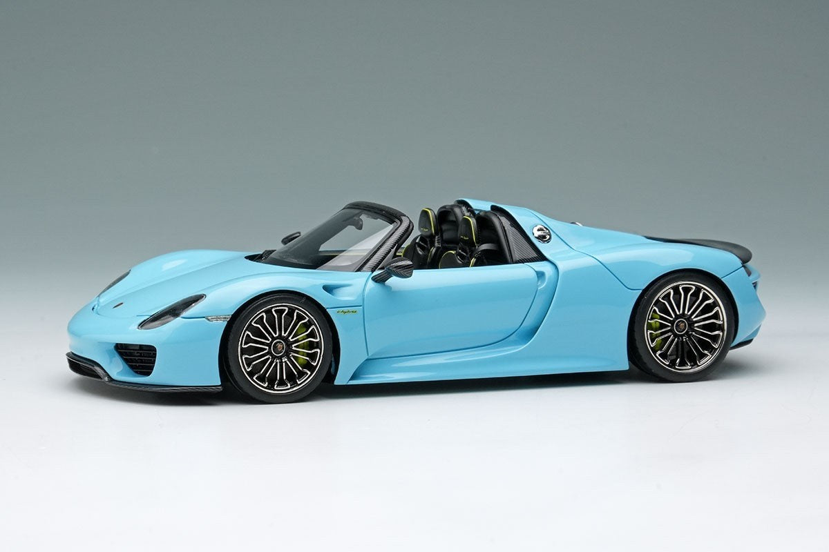 EIDOLON EM568F 1/43 Porsche 918 Spyder Gulf Blue Carbon Detail Resin