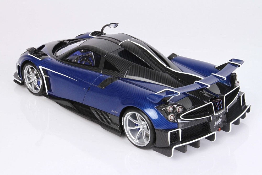 BBR P18192AV 1/18 Pagani Huayra Imola 2020 Carbon Blue Resin Limited 200pcs w/Di