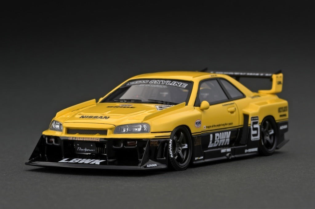 Ignition IG2849 1/43 Nissan LB-ER34 SuperSil Skyline Yellow/Black