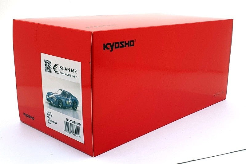 Kyosho KS08438D 1/18 Ferrari 250 GTO 1962 Sebring #24 Blue Die-Cast Model