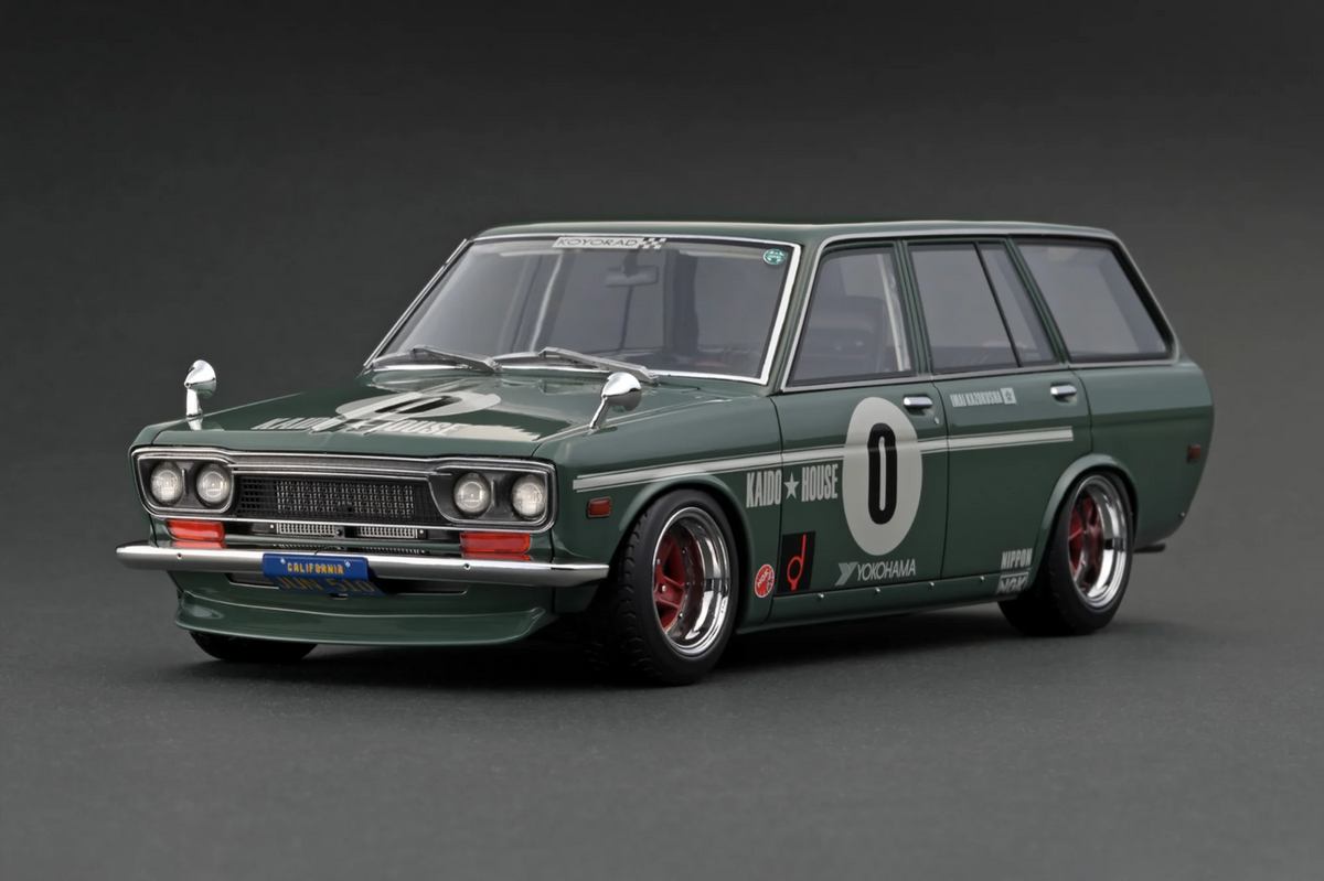 Ignition Model IG2217 1/18 KAIDO HOUSE Datsun Bluebird 510 Wagon Green Resin