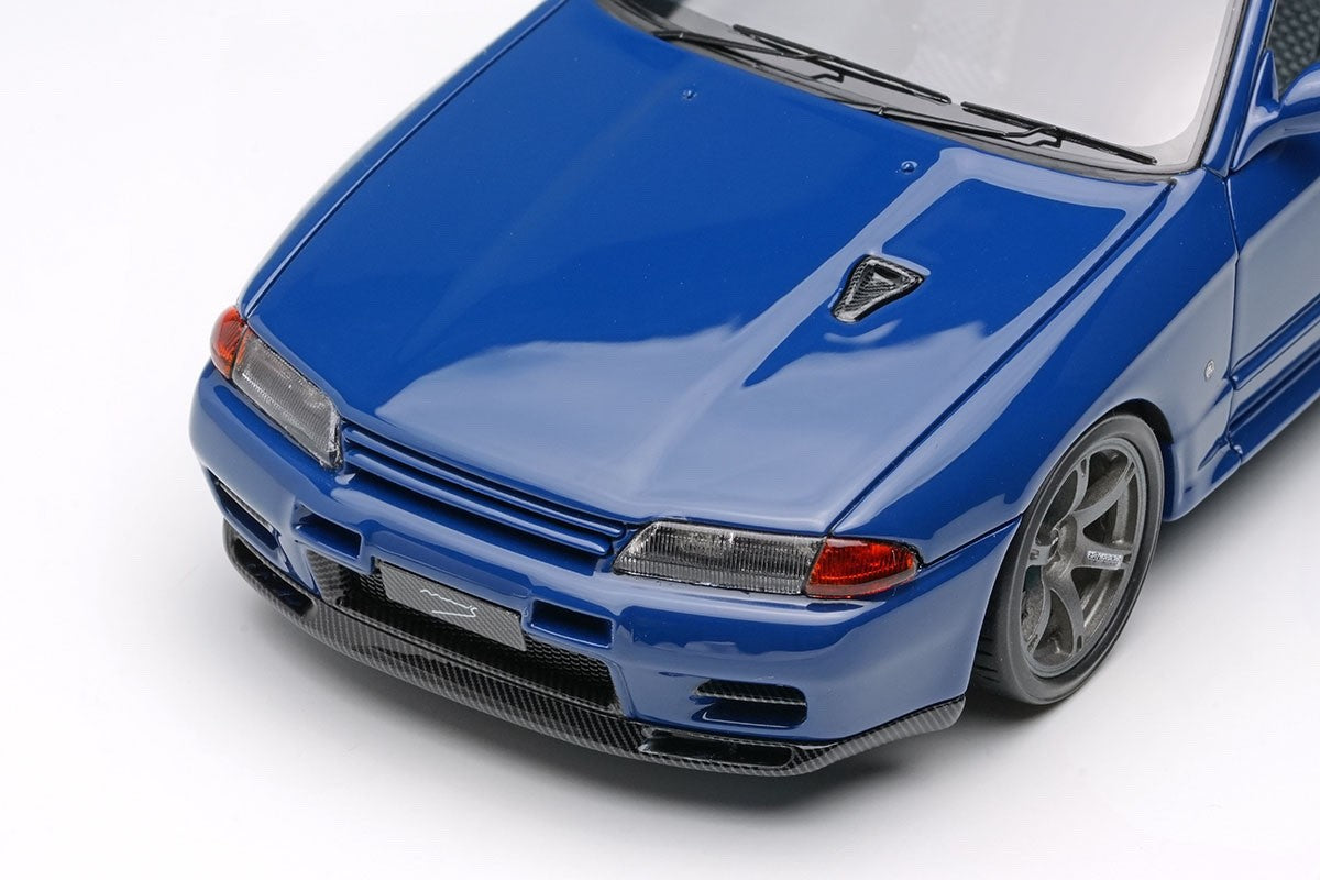 EIDOLON EM679B 1/43 Built by Legends Mines Skyline GT-R BNR32 Nara Blue Resin